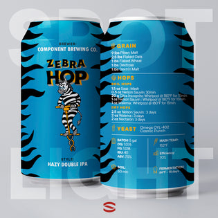 Zebra Hop Hazy Double IPA Recipe with Component Brewing