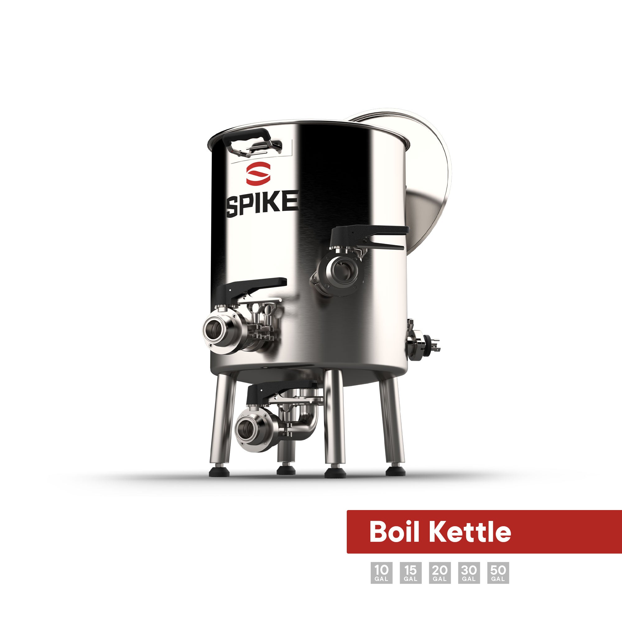 BrewBuilt Brewing Kettle with Tri-Clamp Fittings - 10 Gallon